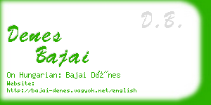 denes bajai business card